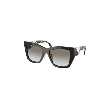 prada sunglasses pr 21qs 1ab0a7 black 56-18-140|Prada PR 21QS VOICE 1AB0A7 Sunglasses in Black.